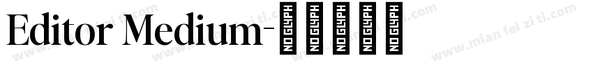 Editor Medium字体转换
